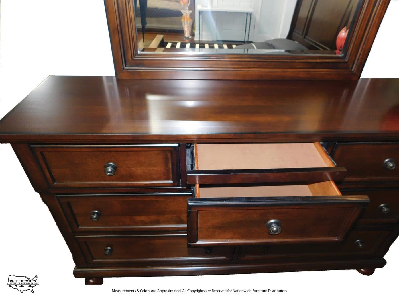 Dresser, Mirror and Queen Bed, view 2