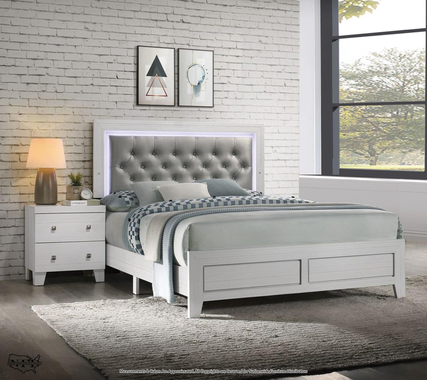 Dresser, Mirror and Queen Bed, view 2