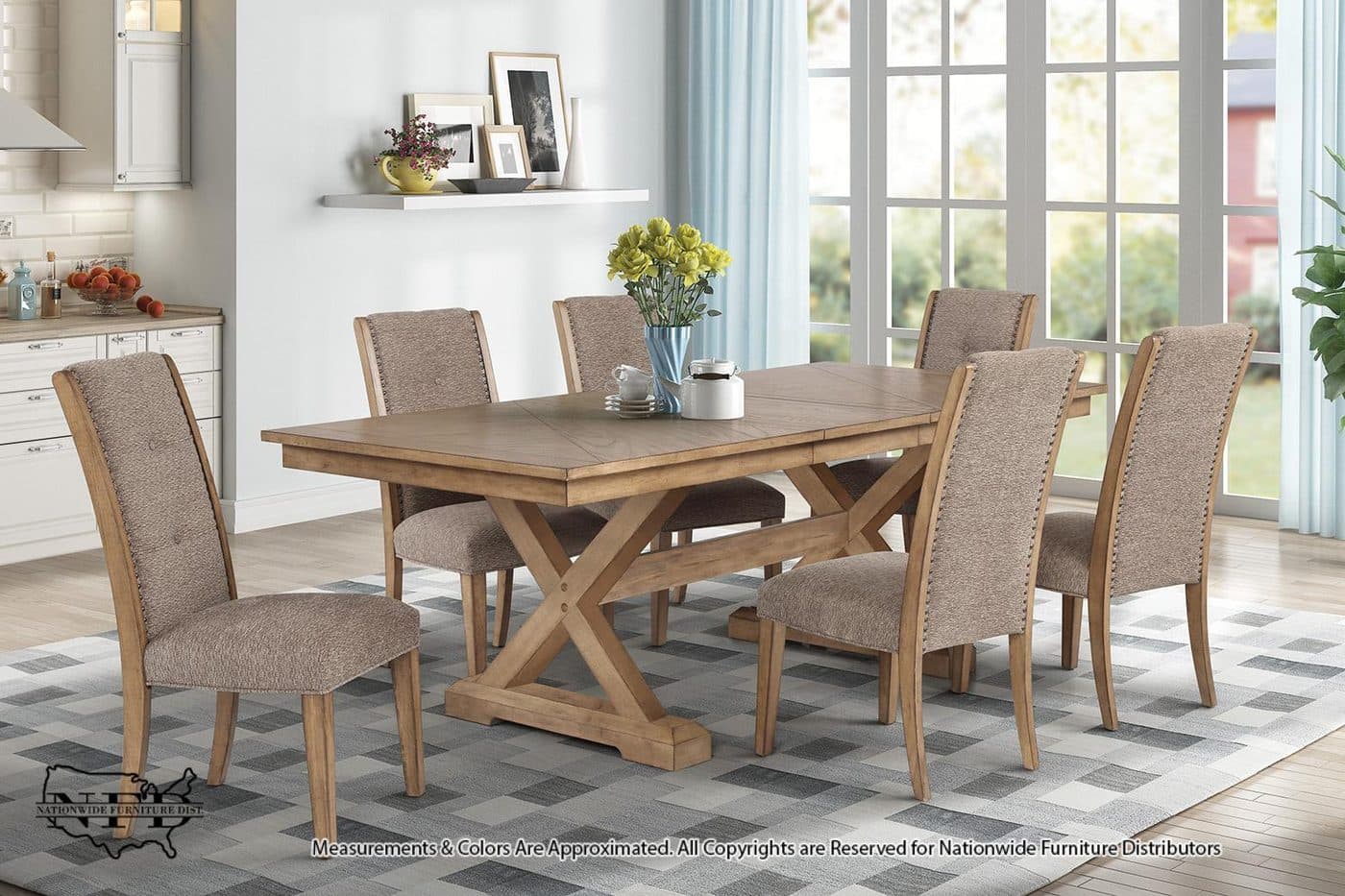 Dining Table & Base and 6 X Side Chair