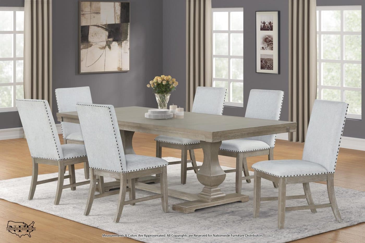 Marble Top Table and 6 X Side Chair