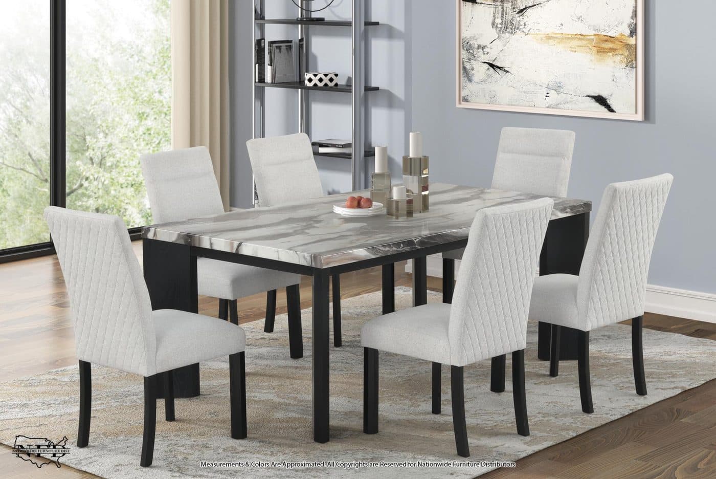Table and 6 X Side Chairs