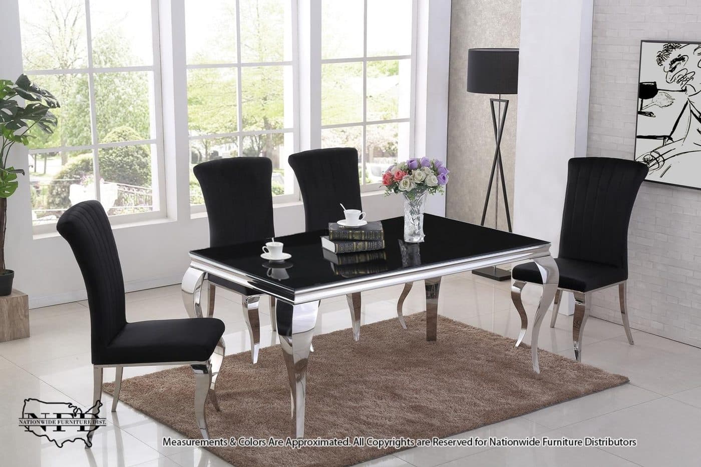 Dining Table and 4 X Dining Side Chairs