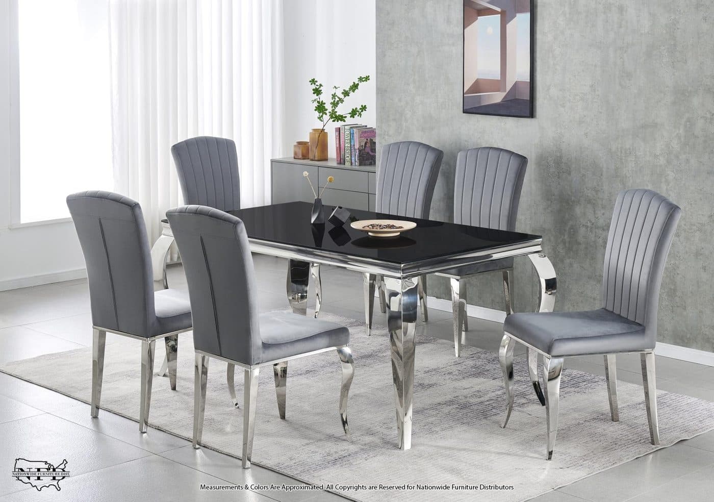 Dining Table and 6 X Dining Side Chairs