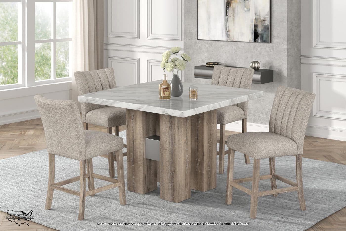 Pub Table and 4 X Pub Chair