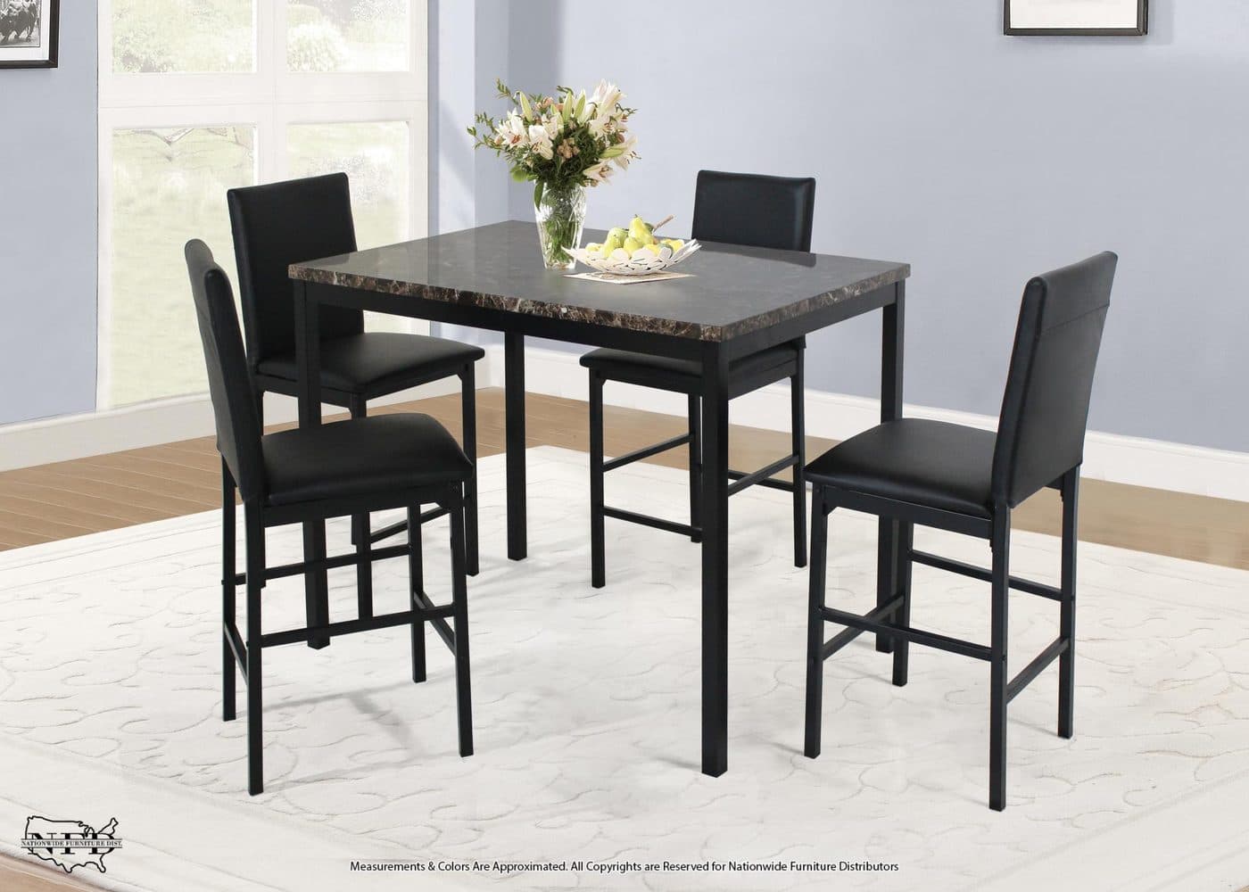 Table & 4 Pub Chair