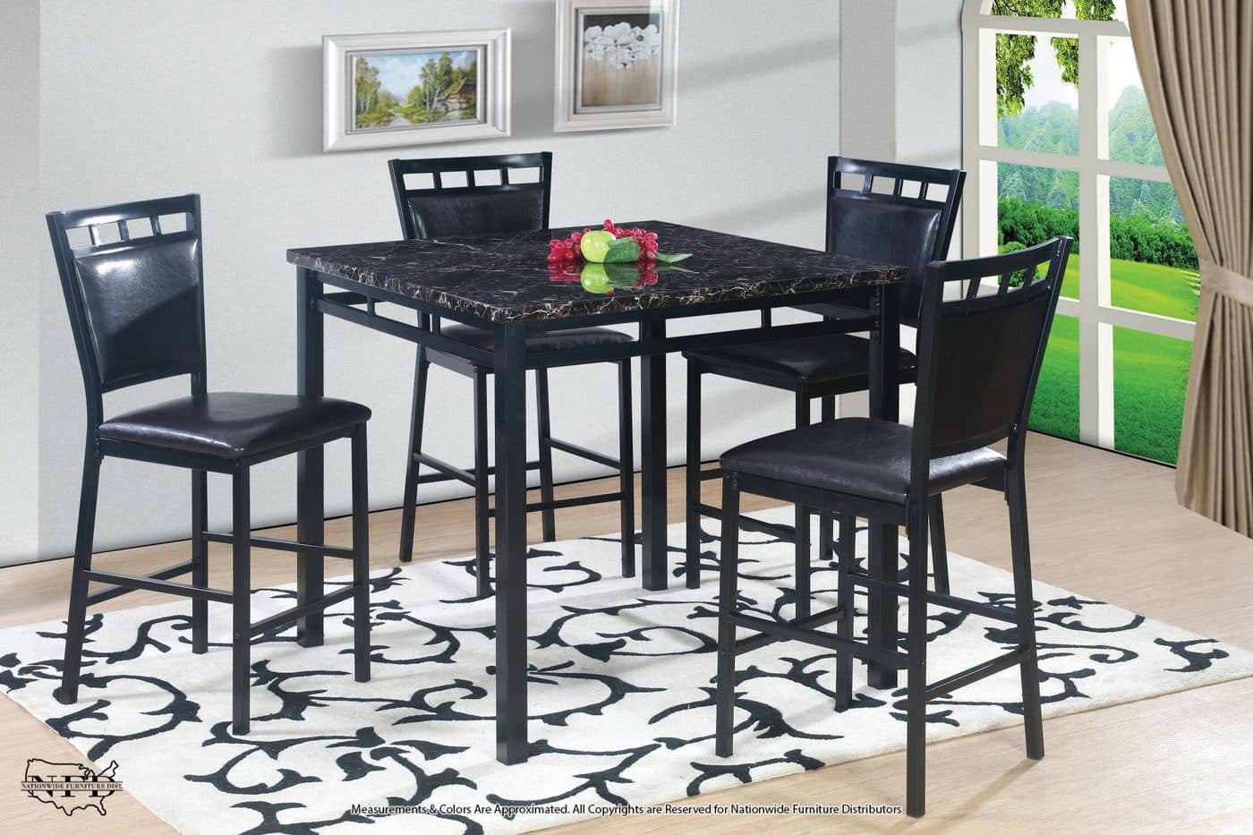 Pub Table & 4 Pub Chairs