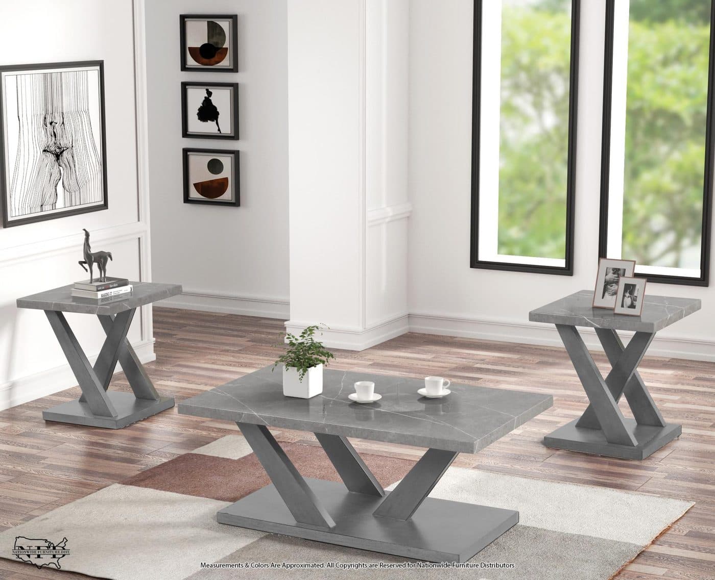 Cocktail & 2 End Tables