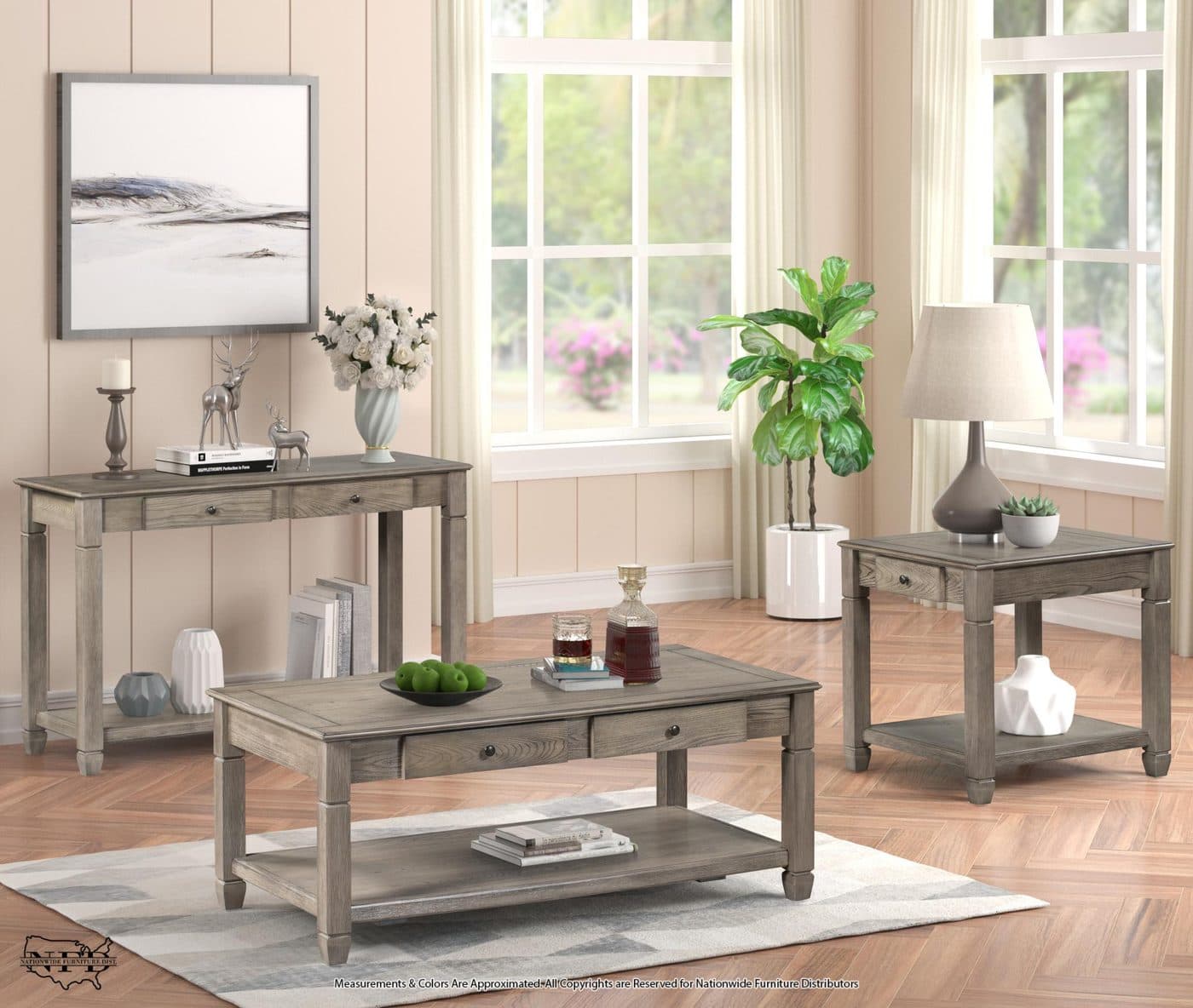 Coffe Table and 2 X End Table