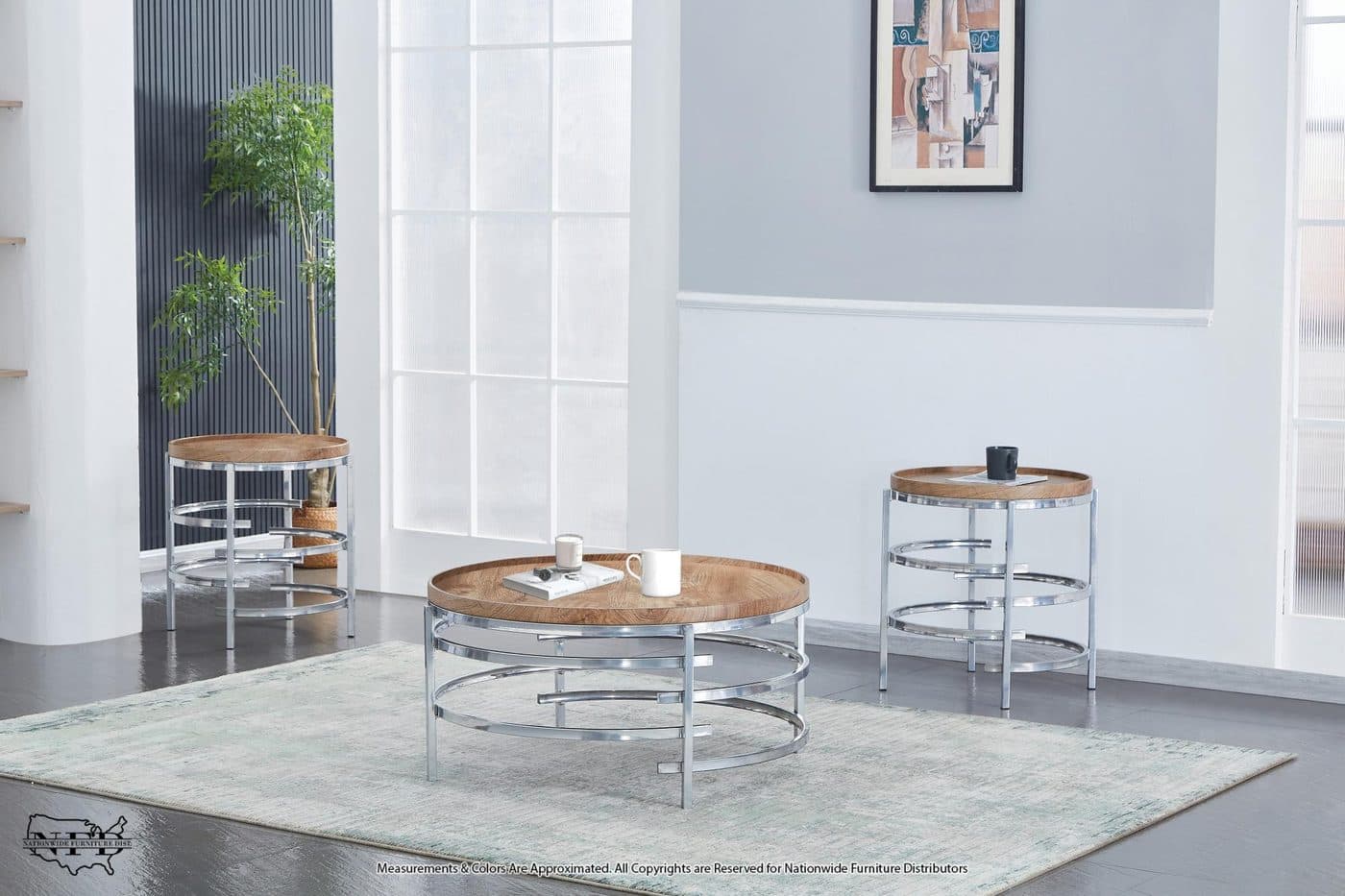 Cocktail & 2 End Tables