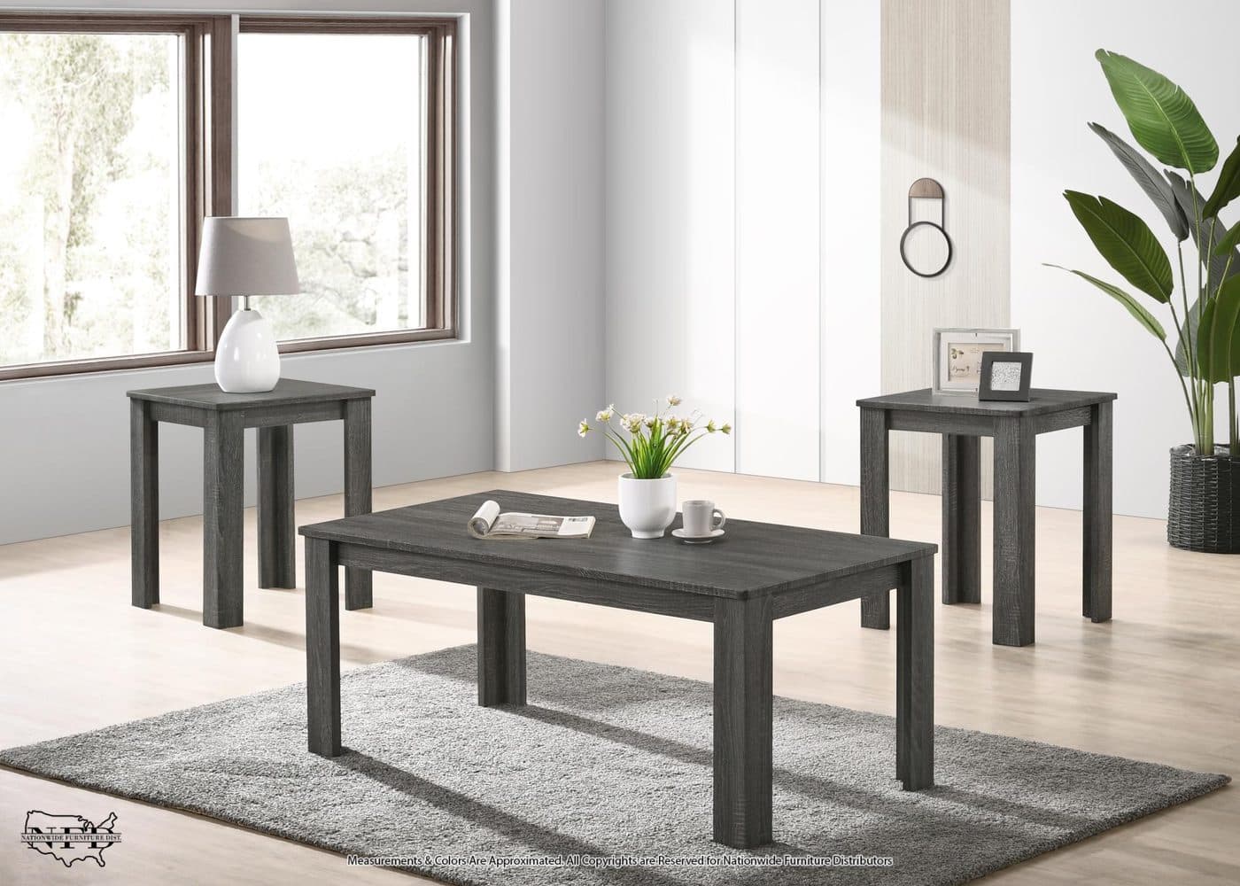 Cocktail & 2 End Tables