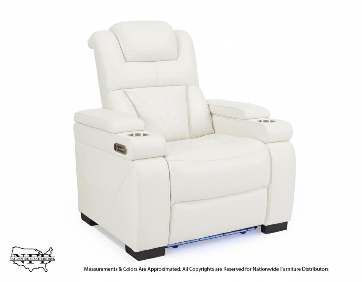 Dual Power Recliner W/ Led & Usb Storage Arms, view 2