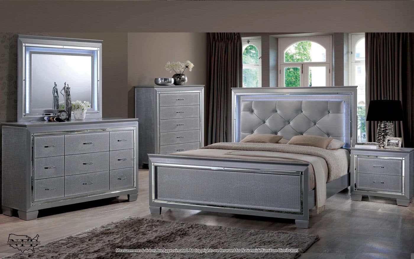 Dresser, Mirror and Queen Bed