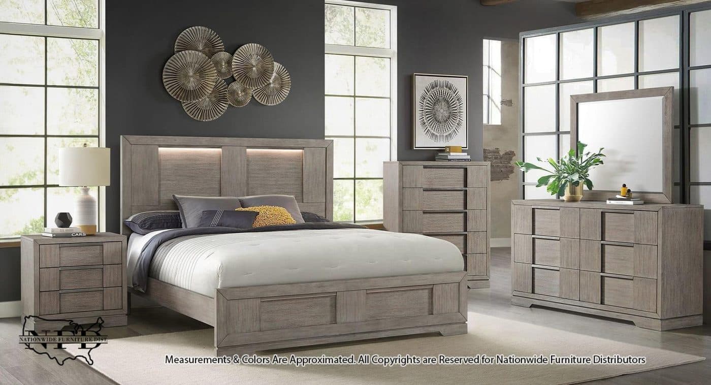 Dresser, Mirror and Queen Bed