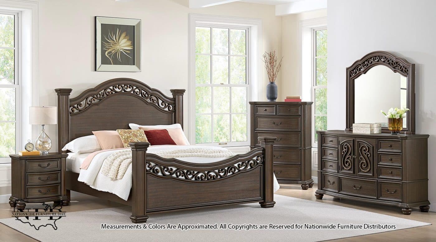 Dresser, Mirror and Queen Bed