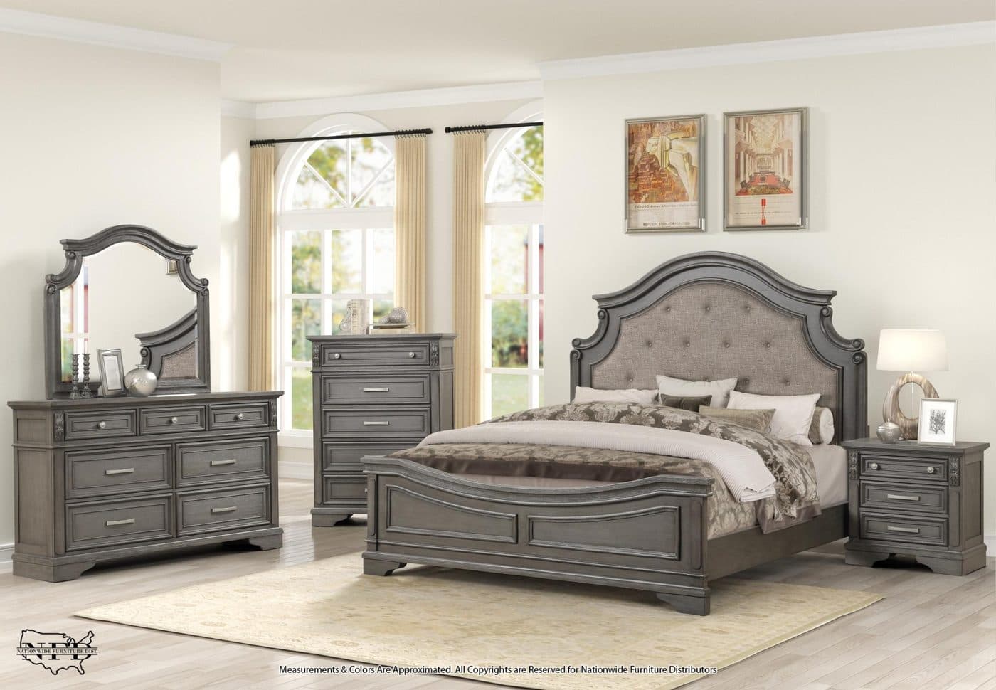 Dresser, Mirror and Queen Bed