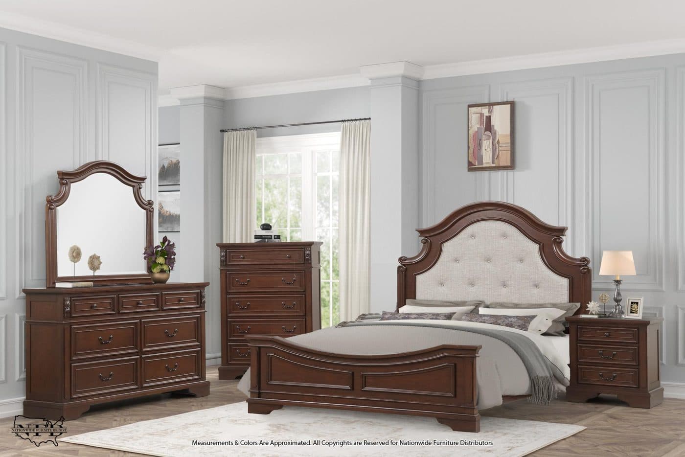 Dresser, Mirror and Queen Bed