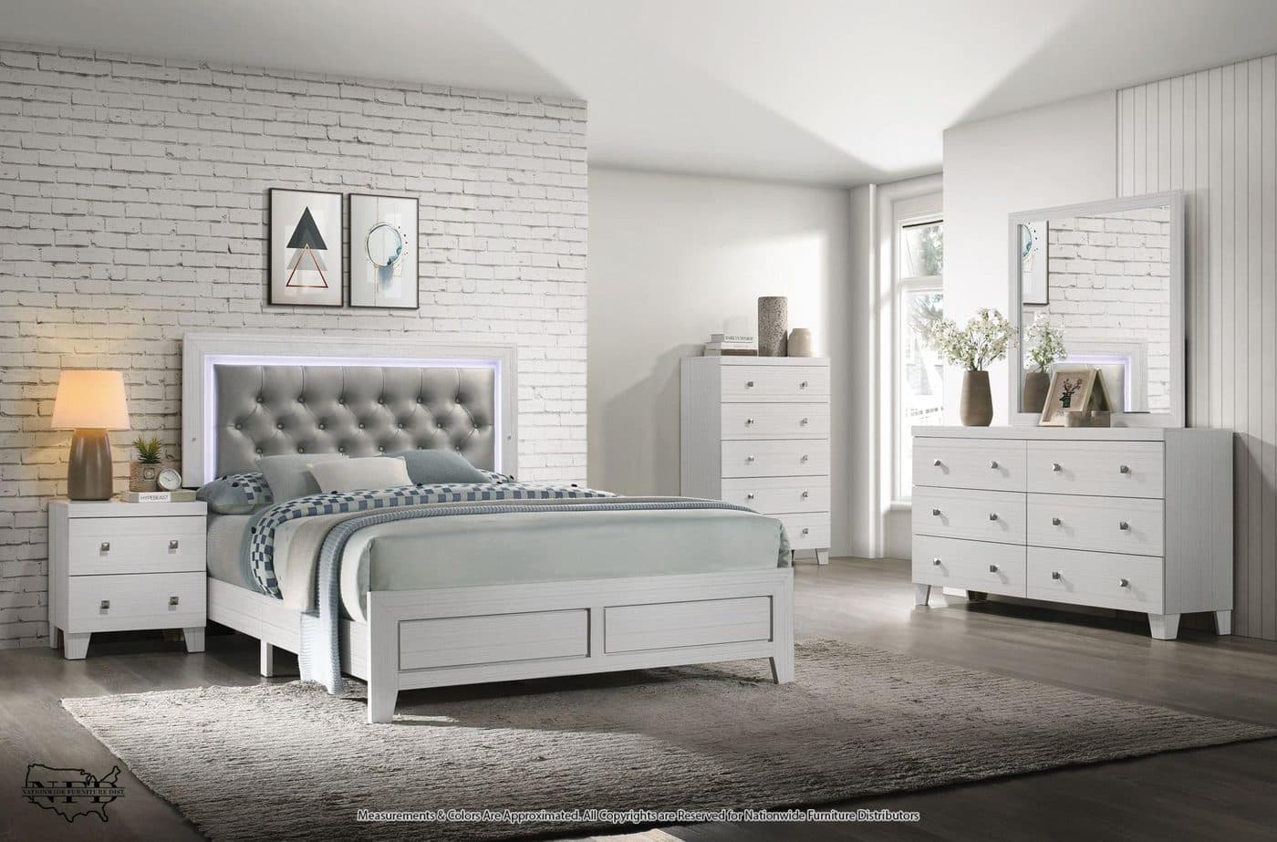 Dresser, Mirror and Queen Bed