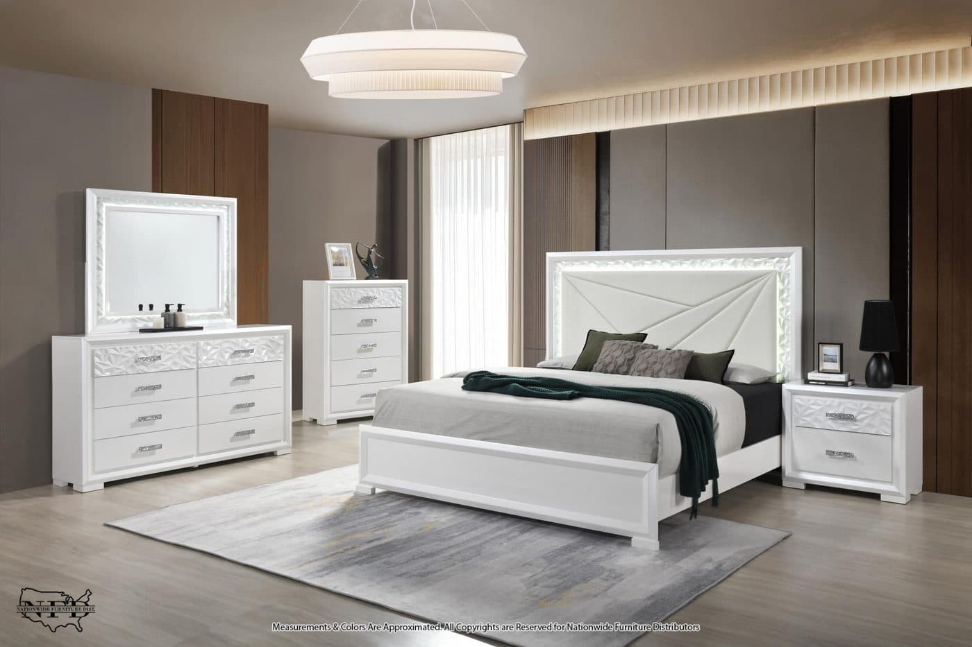 Dresser, Mirror and Queen Bed