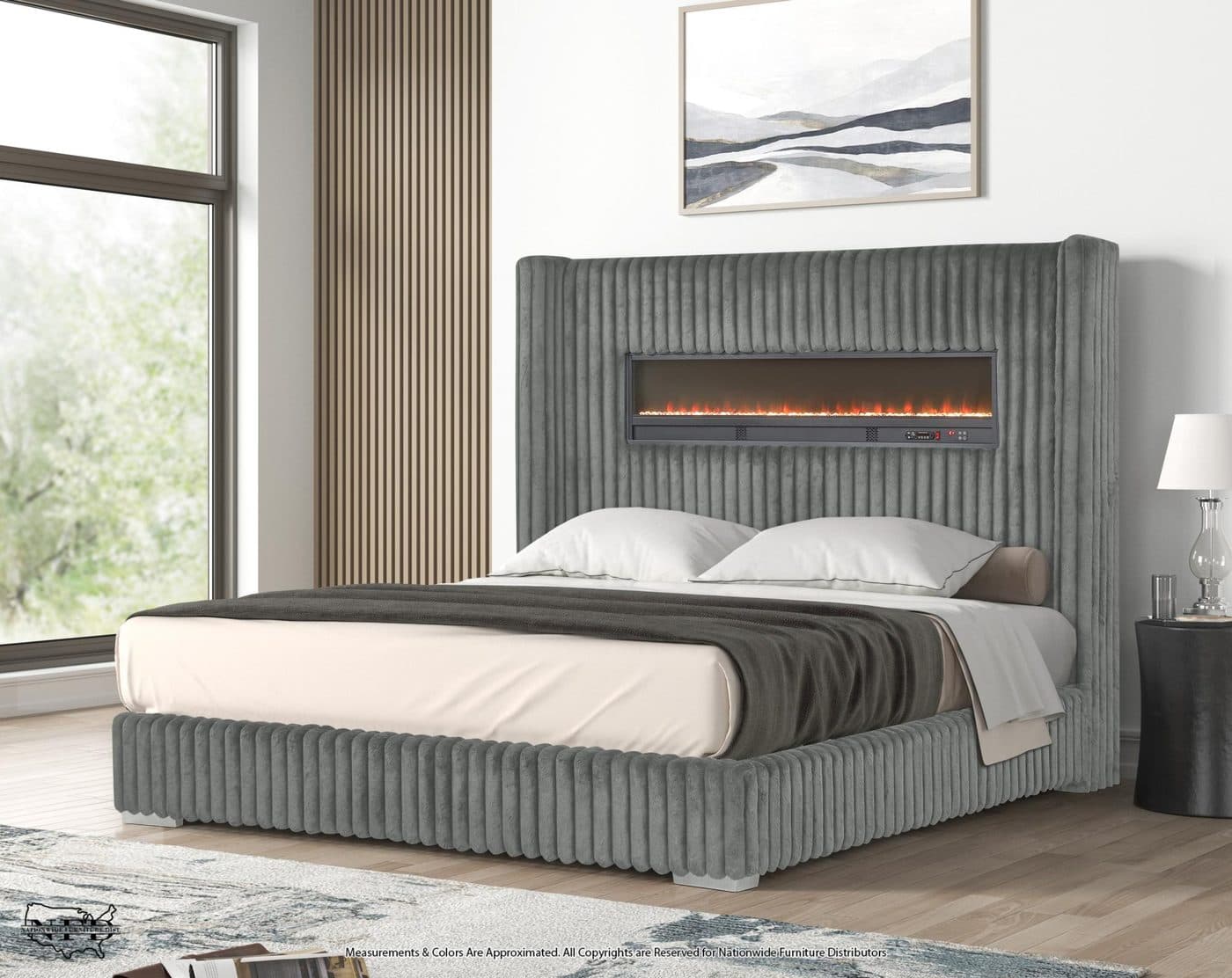 Grey Queen Bed