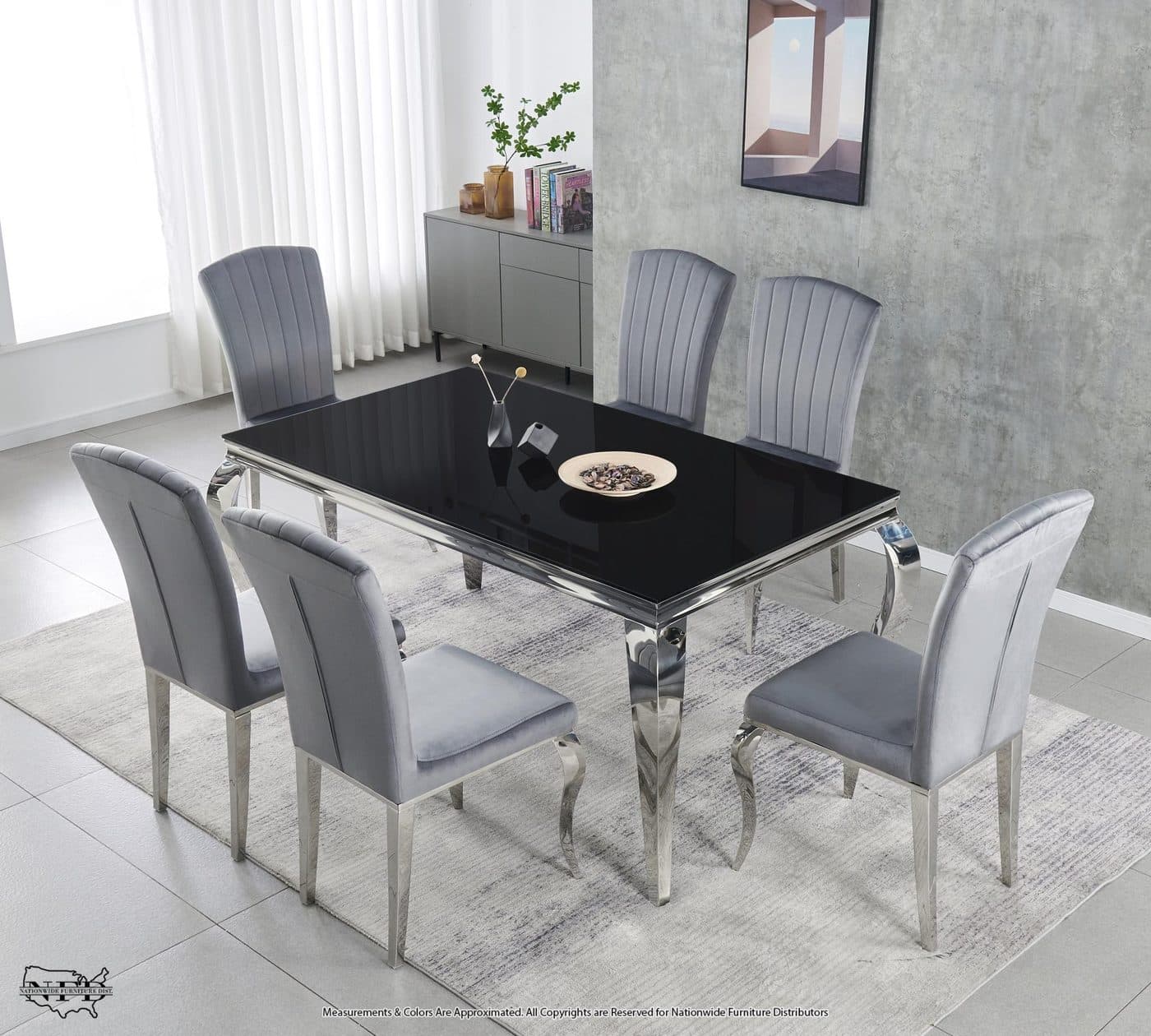 Dining Table and 6 X Dining Side Chairs, view 2