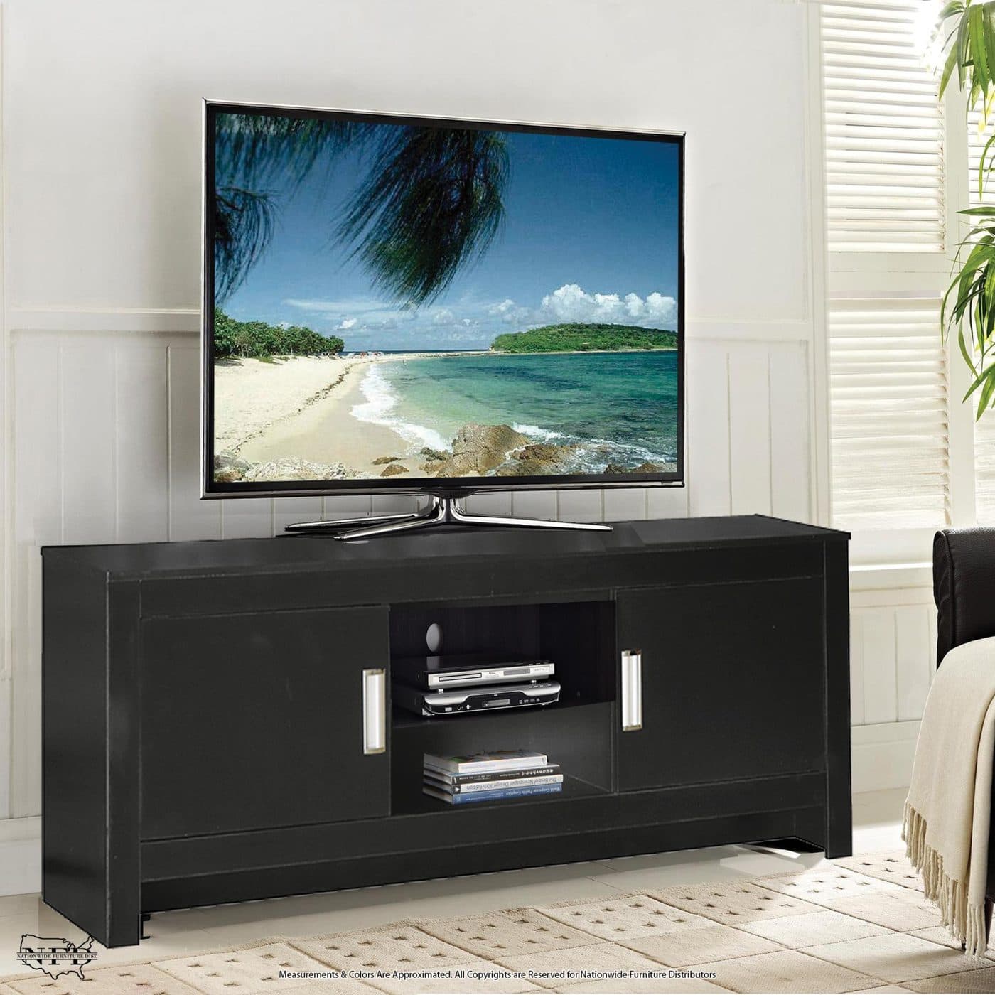 Black Wood Tv Stand