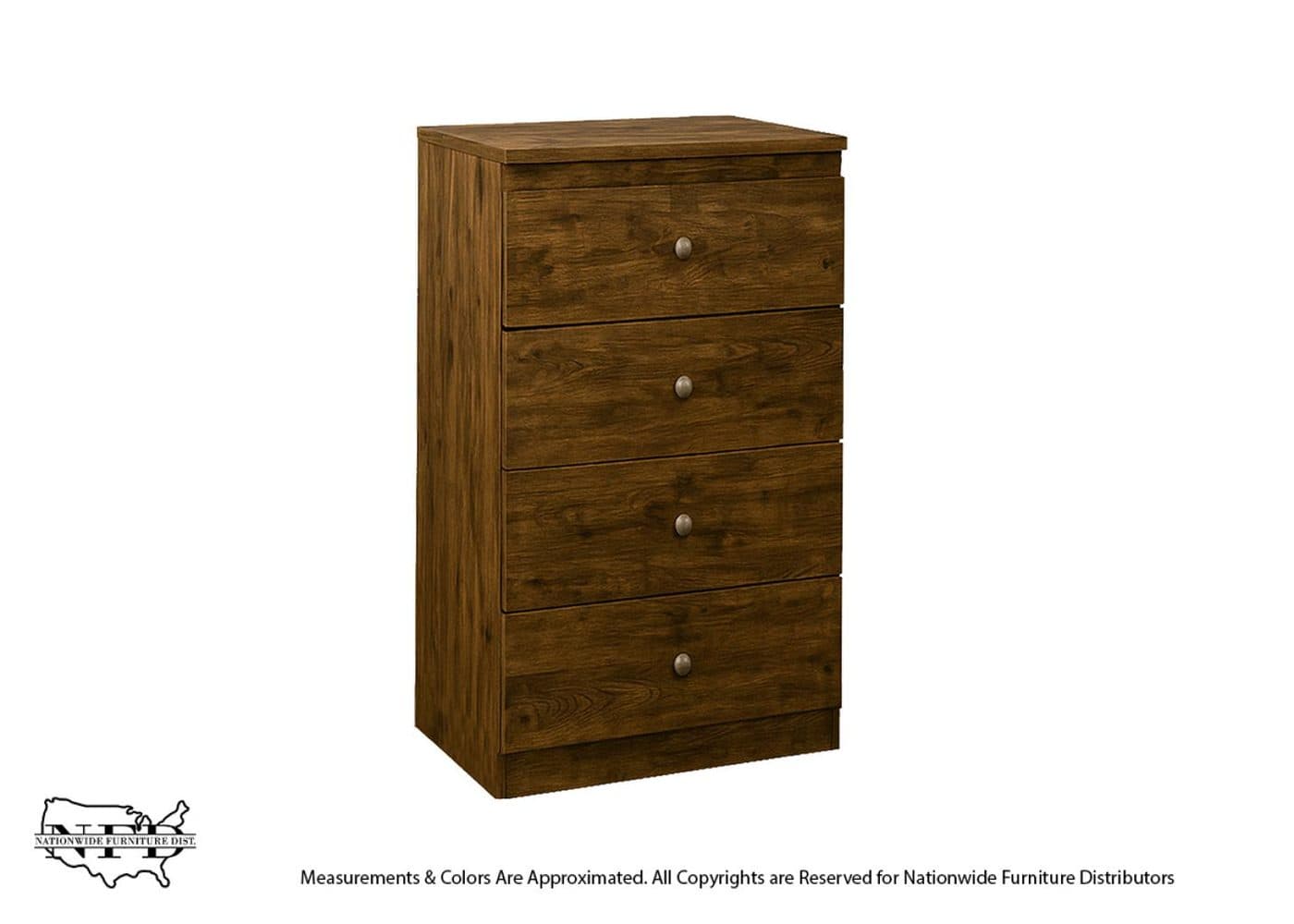 4 Drawer Chest Smoke Wood