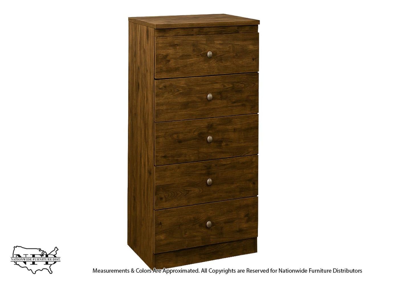 5 Drawer Chest Smoke Wood