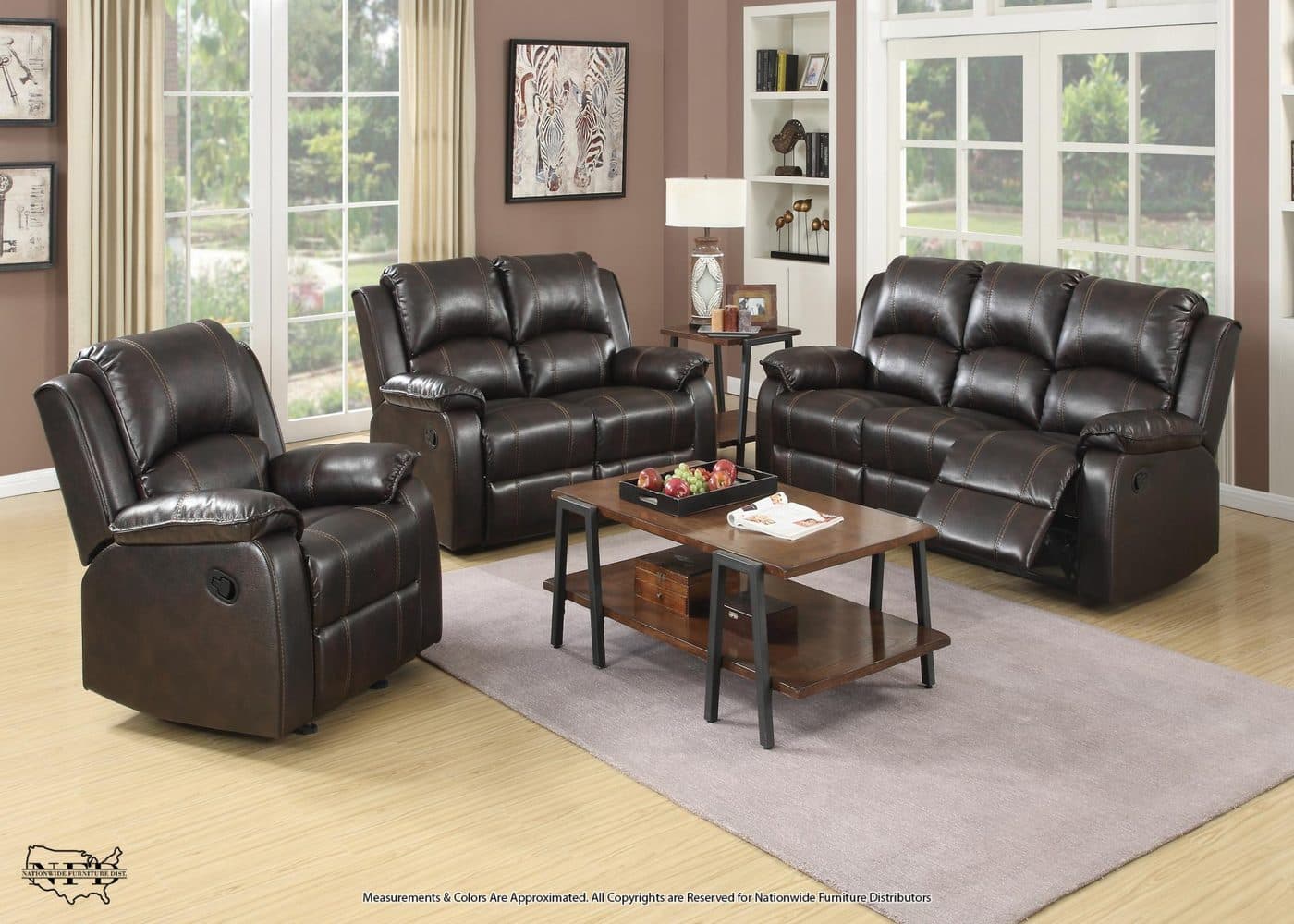 Reclining Sofa and Reclining Loveseat