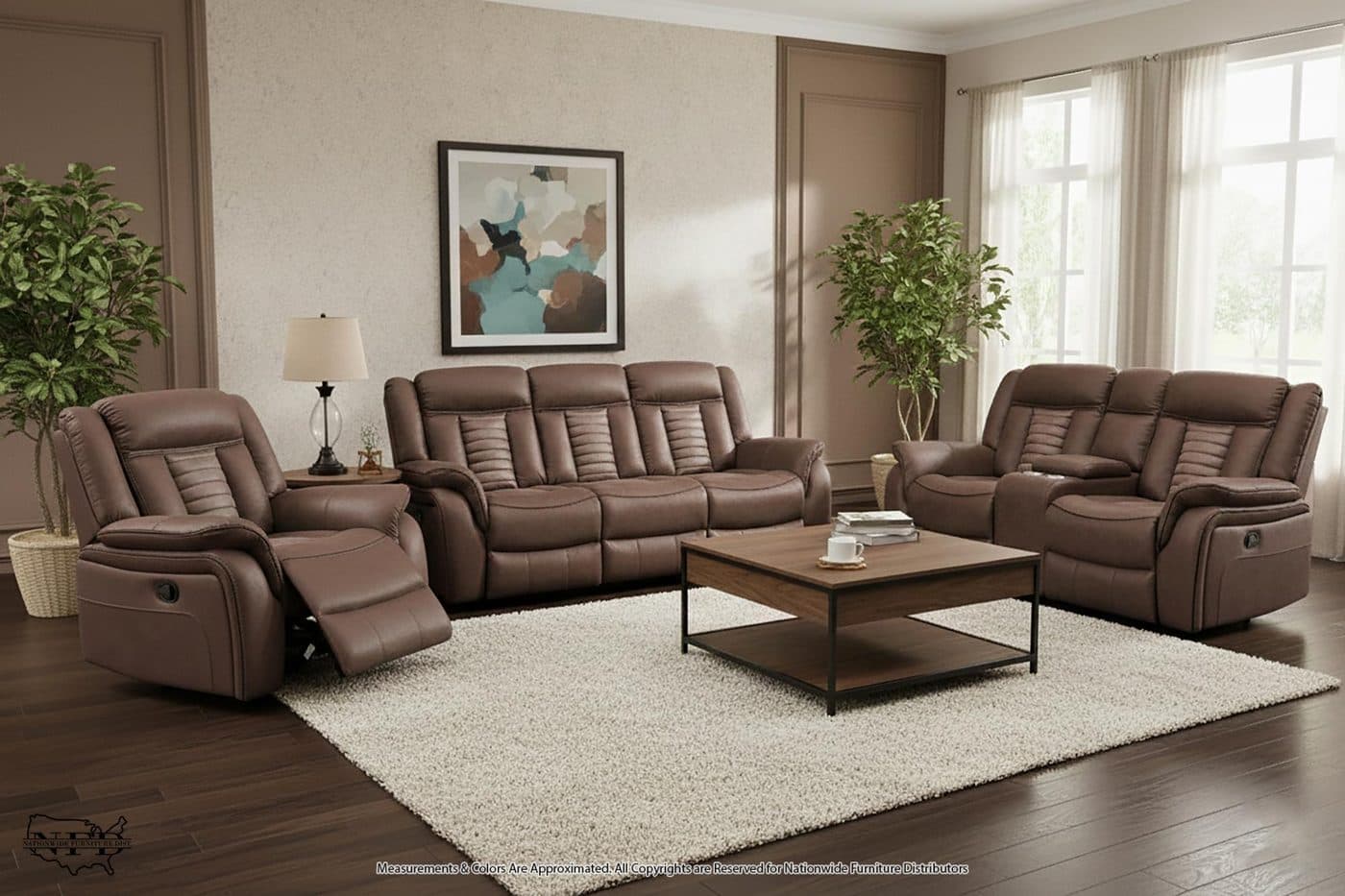 Reclining Sofa and Reclining Loveseat W/ Console
