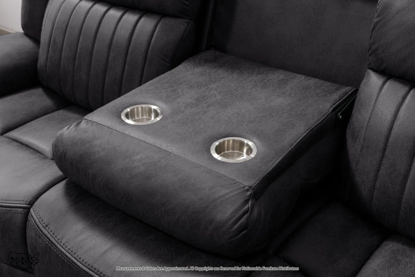 Reclining Sofa W/ Drop Table and Loveseat W/ Console & Usb, view 5