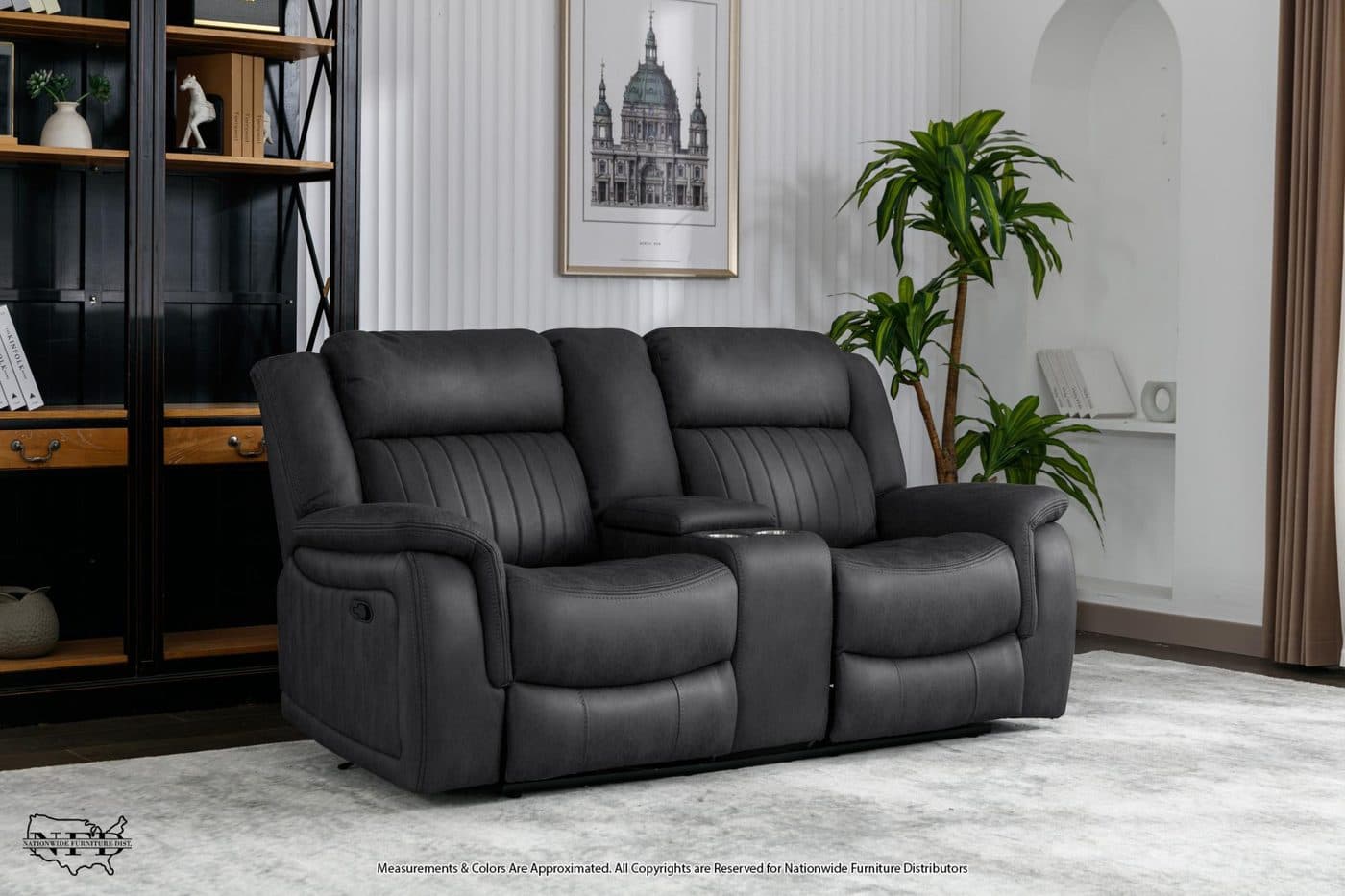 Reclining Sofa W/ Drop Table and Loveseat W/ Console & Usb, view 7