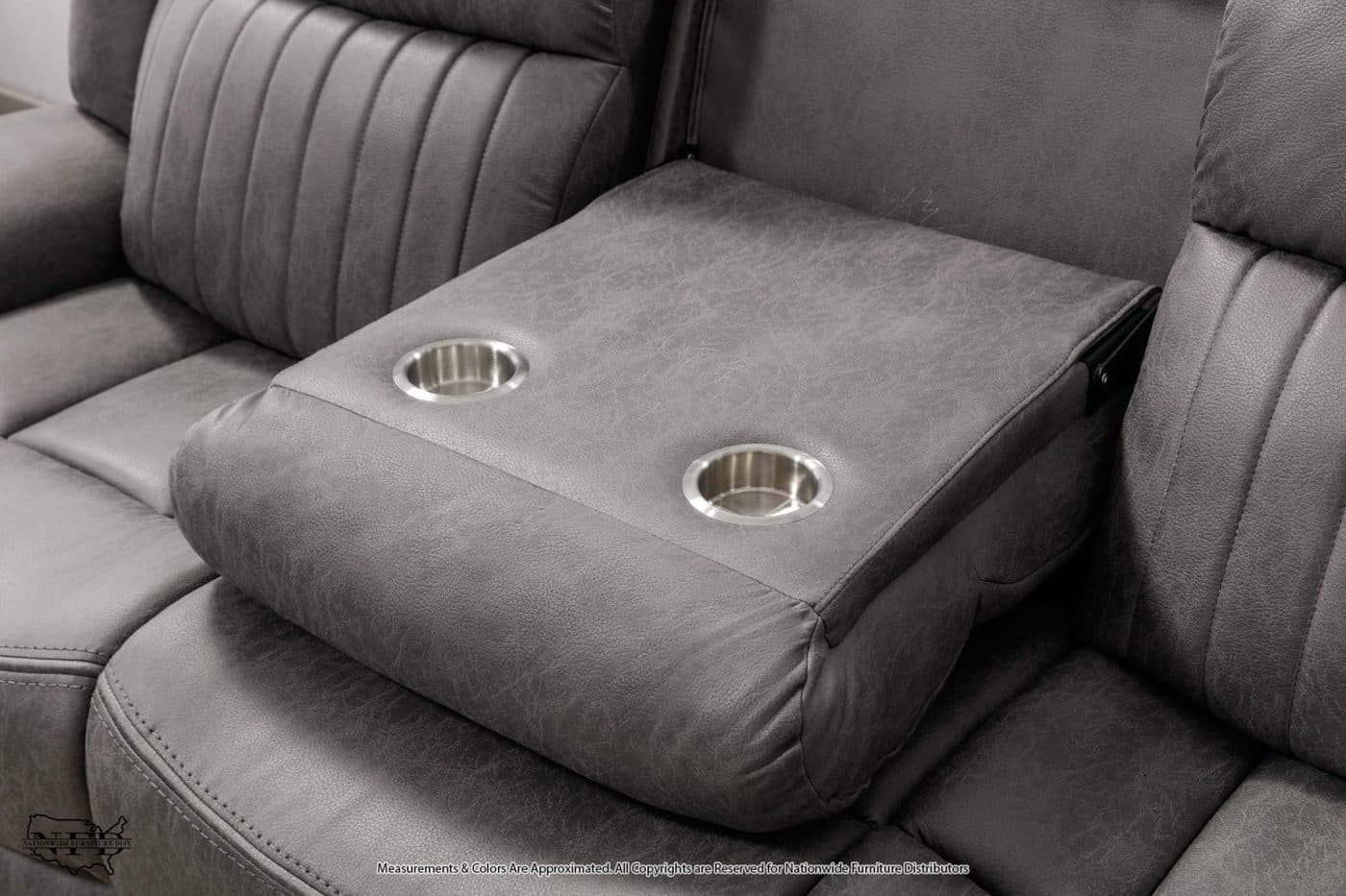 Reclining Sofa W/ Drop Table and Loveseat W/ Console & Usb, view 9