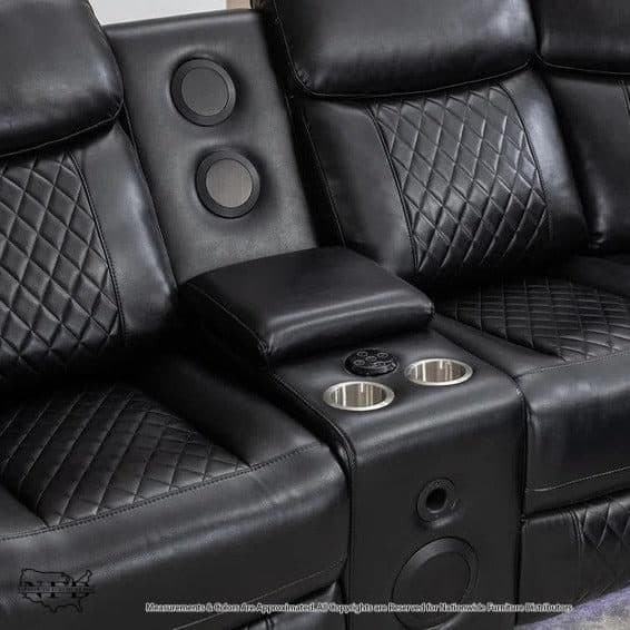 Led & Bluetooth Power Sectional W/ Usb, view 2